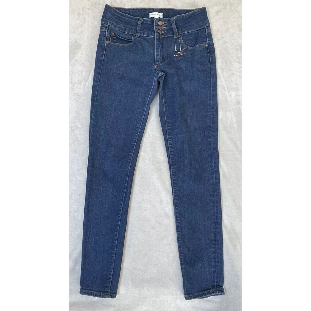 Kendall & Kylie Jeans Womens 5/6 Blue Denim Low Rise Stretch Skinny 26x27.5